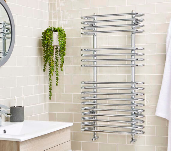 Kartell UK Oakland Designer Heated Towel Rail 500mm Wide