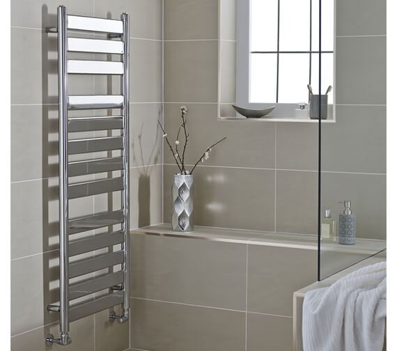 Kartell UK Newark Chrome Plated Heated Towel Rail 500mm Wide