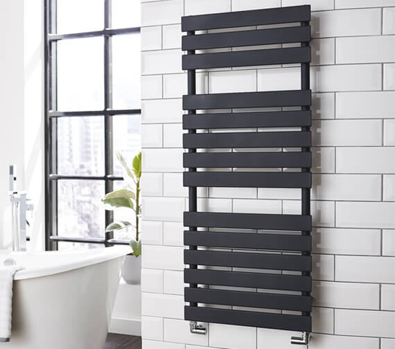 Kartell UK Atlantic Anthracite Designer Towel Rail 1185mm x 500mm