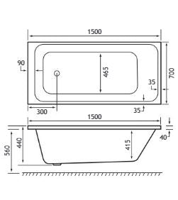 Eastbrook Malin Bath Tub