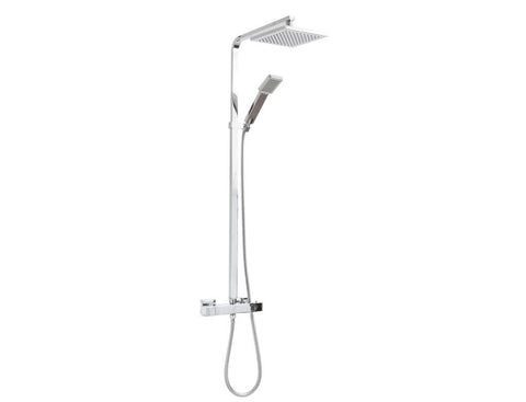 Square Thermostatic Shower Rail Kit