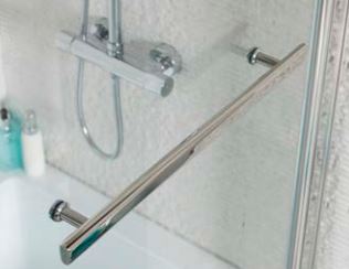 SHOWER BATH SCREEN WITH TOWEL BAR