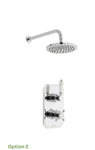 VIKTORY OPTION 2 THERMOSTATIC SHOWER WITH FIXED OVERHEAD DRENCHER