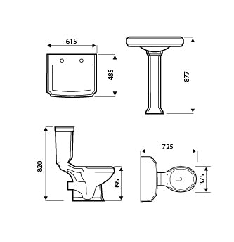 Kartell UK Astley C/C WC Toilet Pan