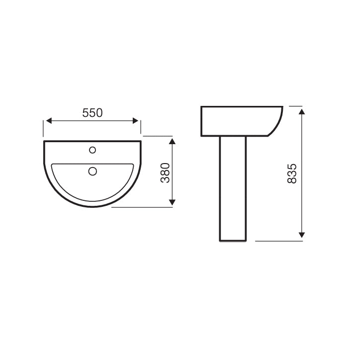 Kartell UK Genisis Wash basin & Pedestal