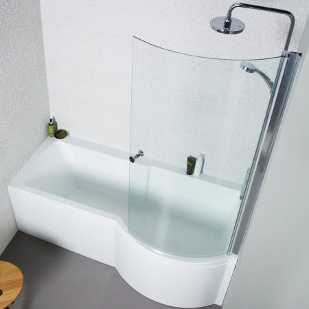 Adapt P-Shaped Shower Bath 1500 X 850mm Right Hand