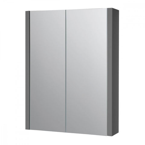 Purity 800mm Mirror Cabinet - Storm Grey Gloss