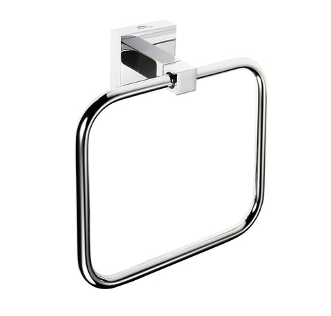 Square Towel Ring in Chrome