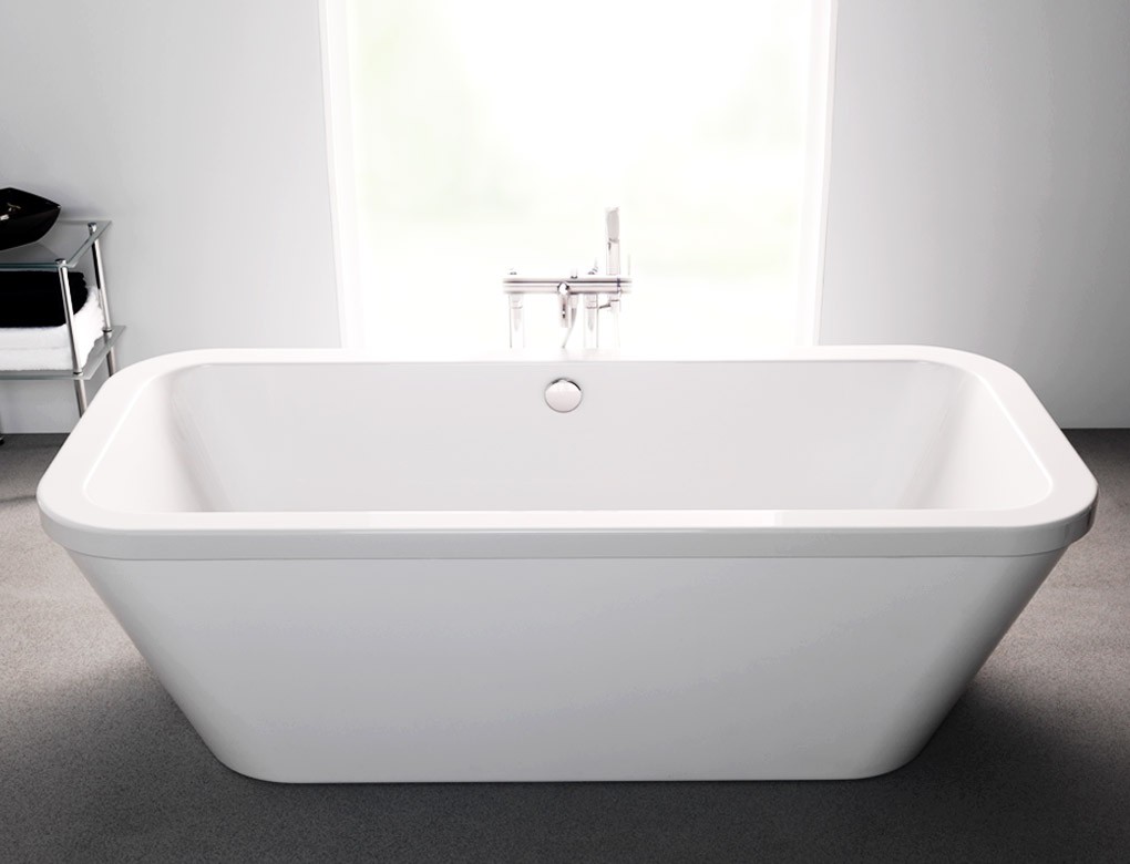 Carronite Halcyon Square Freestanding Bath 1750 x 800 (White, Red or Black)