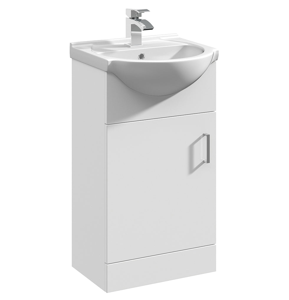 450mm White Gloss Bathroom Vanity Unit