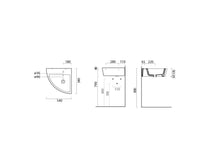 Load image into Gallery viewer, Jacques Corner Washbasin - 54cm