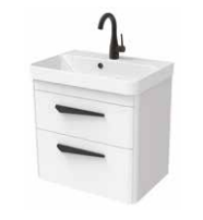Load image into Gallery viewer, 55X37CM Hyde Basin Two Drawer Wall Hung Unit