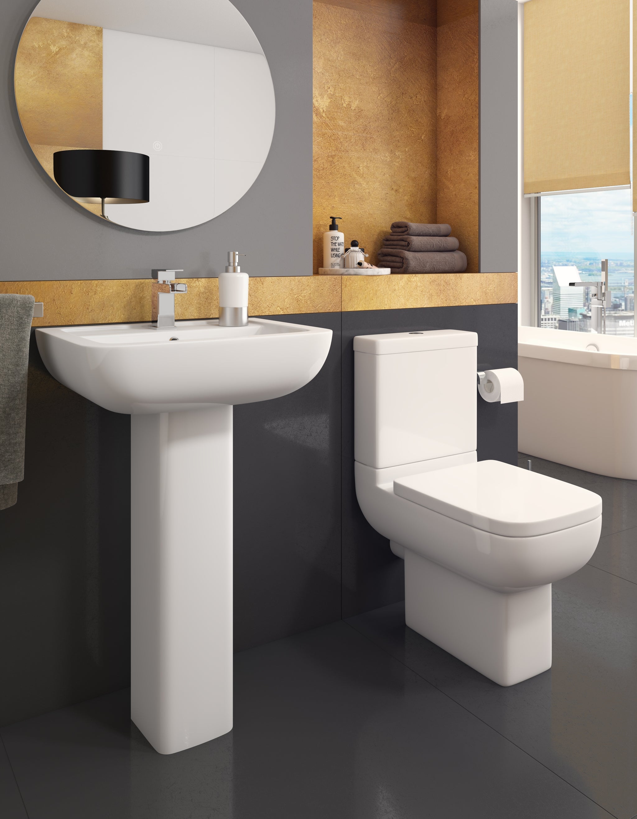 Optimum 550mm Basin & Pedestal
